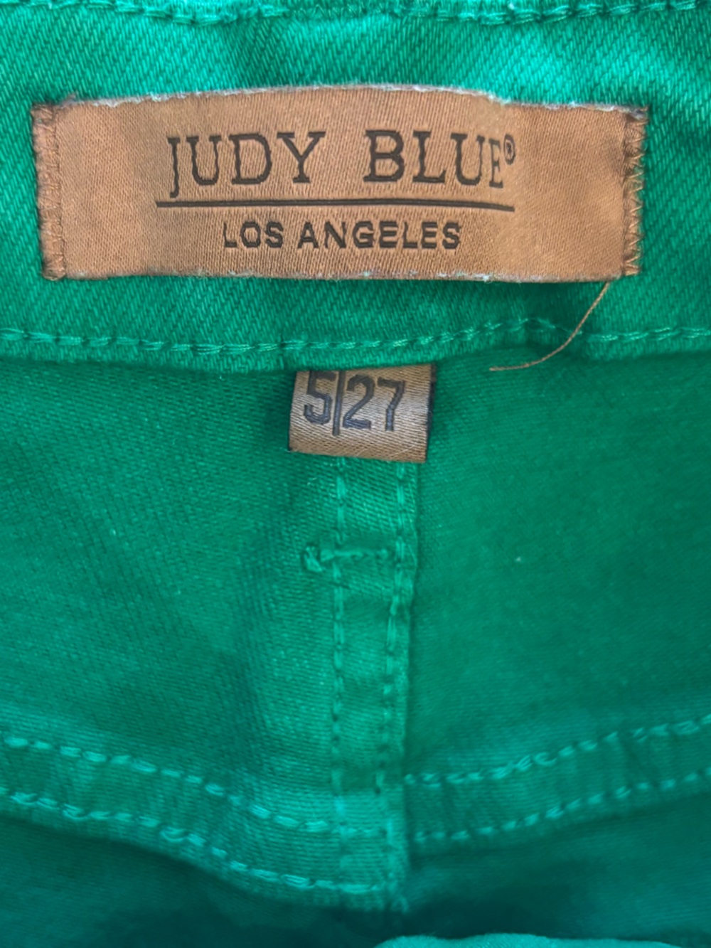 Judy Blue Emerald Green Cropped Straight Jeans - Picture 3 of 3